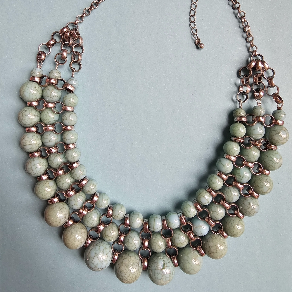 Turquoise Beaded Statement Necklace